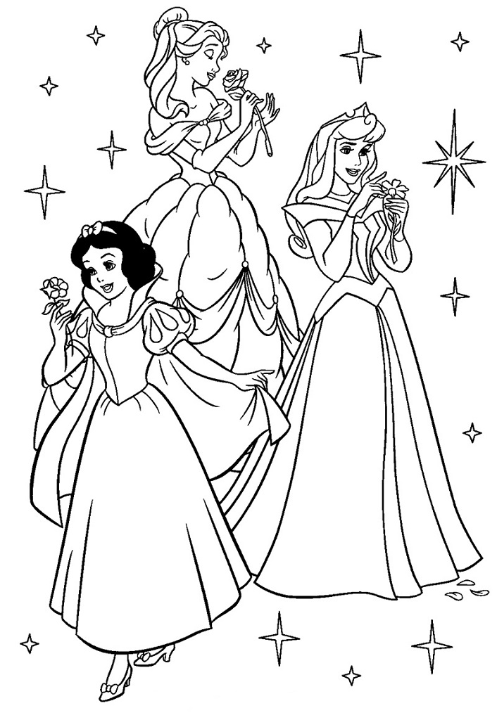 Coloriage A Imprimer Des Princesses Disney