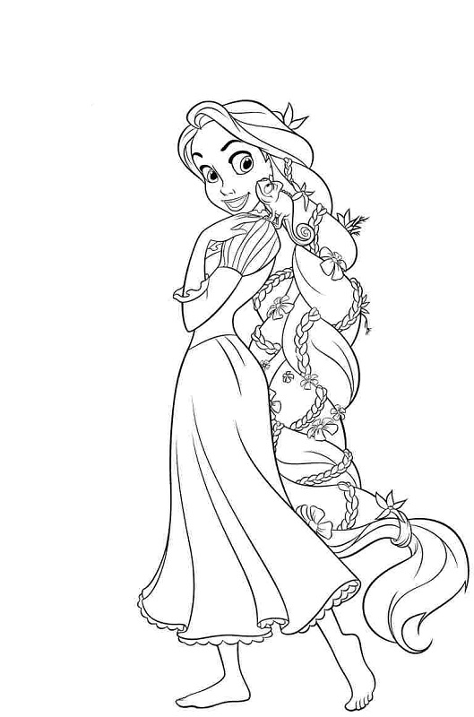 Coloriage Princesse Raiponce Gratuit