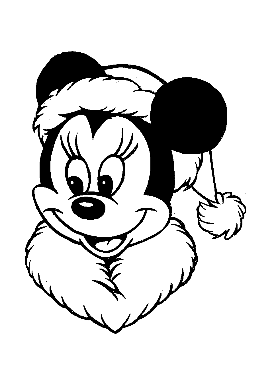 Coloriage et dessin Minnie   imprimer en ligne et gratuit Minnie en m¨re no l