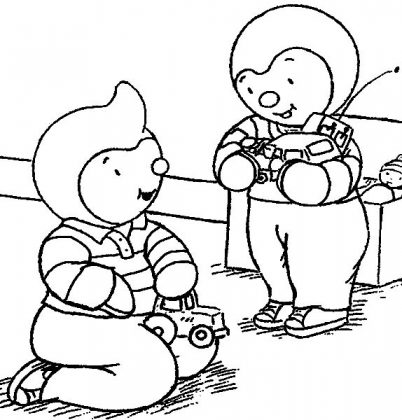 Coloriage Tchoupi à imprimer (et aussi Lalou, Pilou, Doudou...)