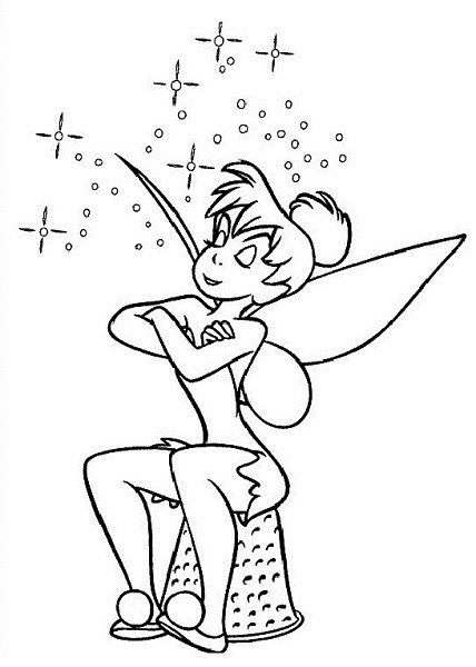 Coloriage et dessin de la Fée Clochette à imprimer coloriage dessin fee clochette a imprimer