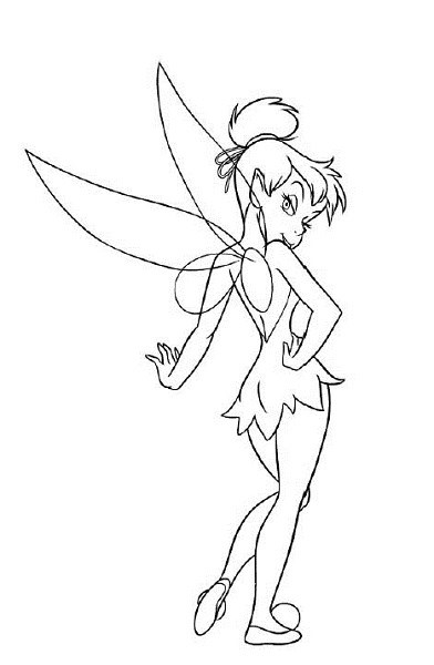 Coloriage et dessin de la Fée Clochette à imprimer coloriage dessin fee clochette a imprimer