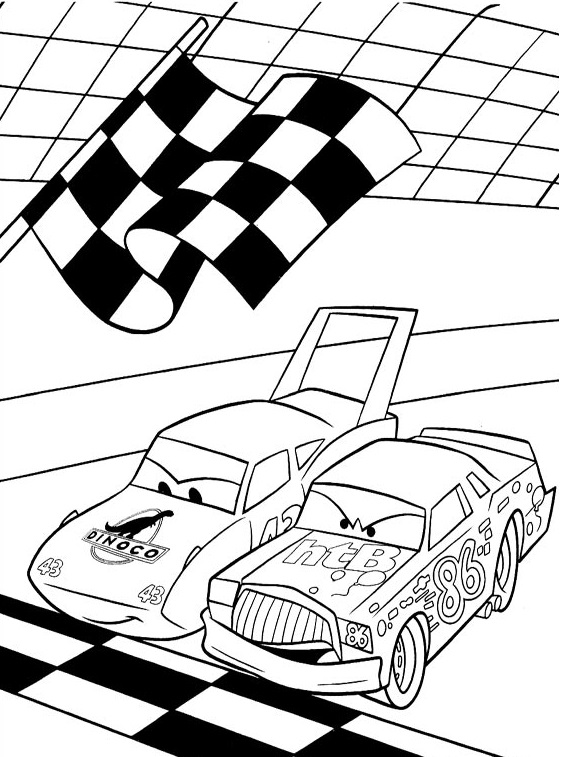 Coloriage Cars et Cars 2 (et dessins de Flash Mc Queen, Martin, …)