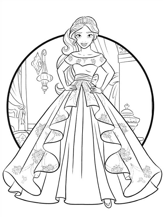 coloriage elena davalor princesse disney
