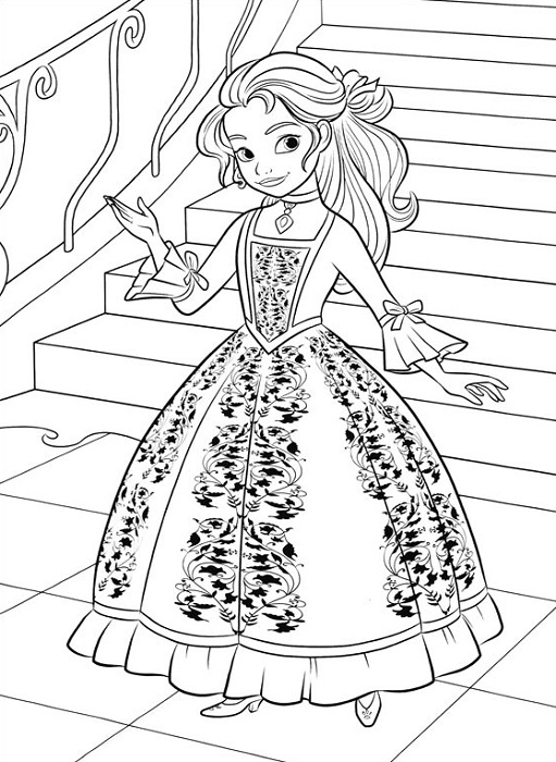 coloriage elena davalor princesse disney