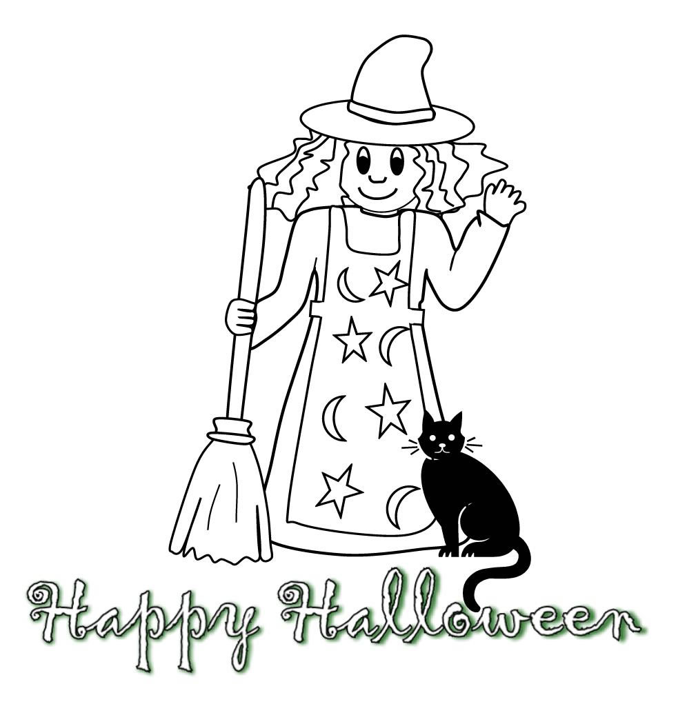 Coloriages Halloween citrouille sorci¨re squelette vampire… Coloriages Halloween Gentille sorci¨re