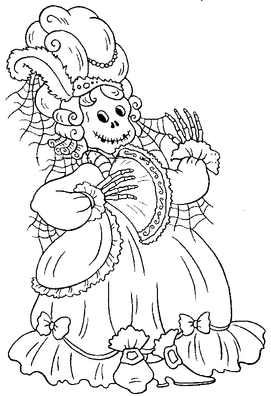 Coloriages Halloween (citrouille, sorcière, squelette, vampire…)