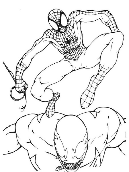 Coloriage Spiderman à imprimer gratuit - Venom 2