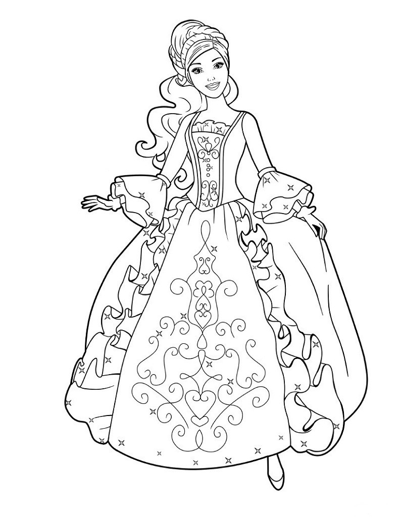 Coloriage princesse à imprimer gratuit - 31