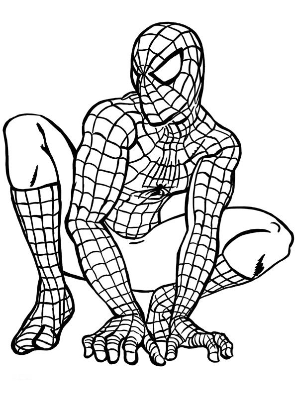 Spiderman coloriage à imprimer tout simple