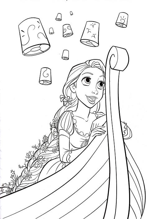 Coloriage Raiponce A Imprimer