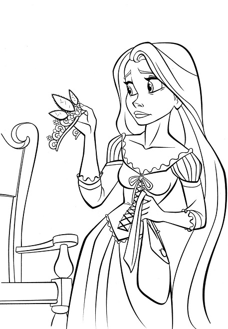 Coloriage Raiponce à imprimer