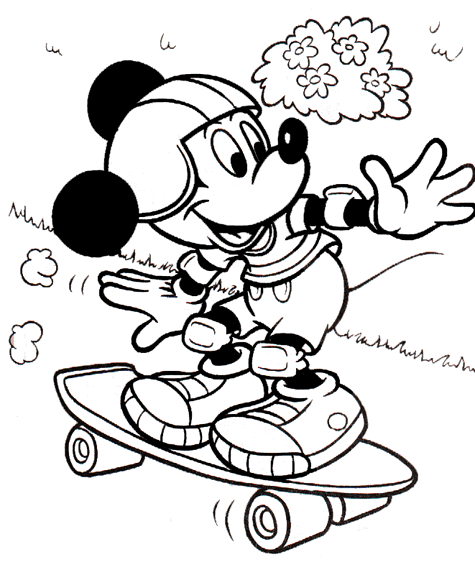 Coloriage Mickey à imprimer (Mickey noël, Mickey bébé, ...)