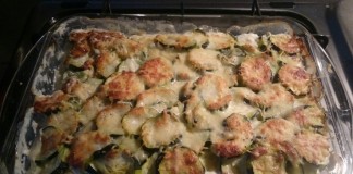 Gratin de courgettes - Recette, avec poisson et ravioles