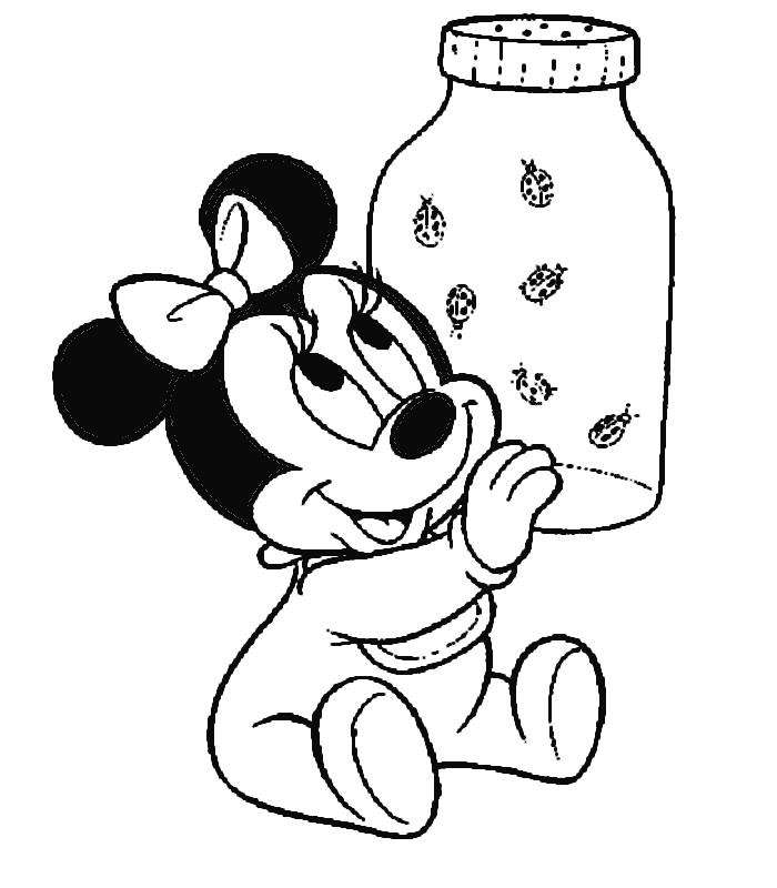 Coloriage Minnie Et Dessin Minnie A Imprimer Avec Mickey