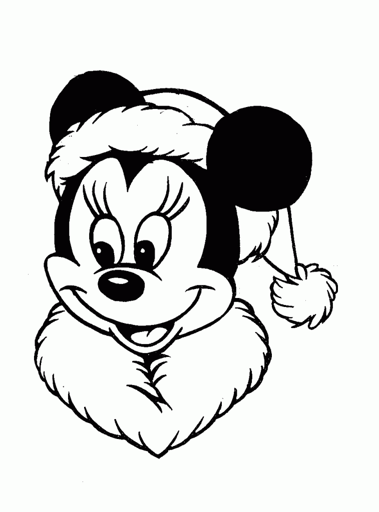 Coloriage et dessin Minnie à imprimer, en ligne et gratuit - Minnie en mère noël