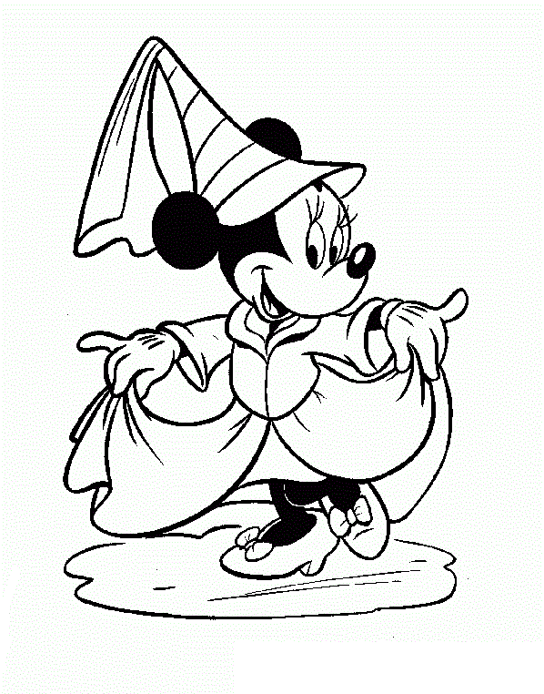 Coloriage Minnie et dessin Minnie à imprimer (avec Mickey…)