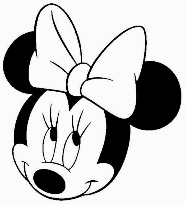 Coloriage Minnie et dessin Minnie à imprimer - Image de la tête de Minnie avec ses grands yeux