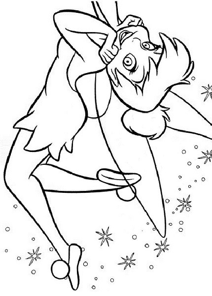 Coloriage et dessin de la fée Clochette - Coloriage de Clochette 7