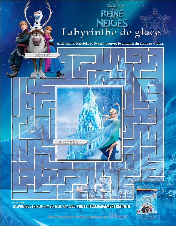 Activité Reine des Neiges - Le labyrinthe de glace