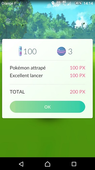 Pokémon Go - Tutoriel et astuces - Bonus d'xp pour un bon lancer