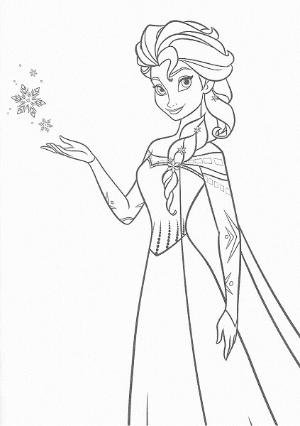 coloriage de la reine des neiges - Elsa