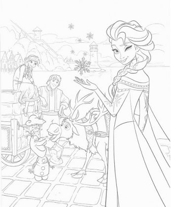 Coloriages Reine des Neiges et activités à imprimer