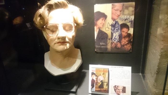 Musée miniature et cinéma de Lyon - Prothèse de Robin Willians dans Mme Doubtfire