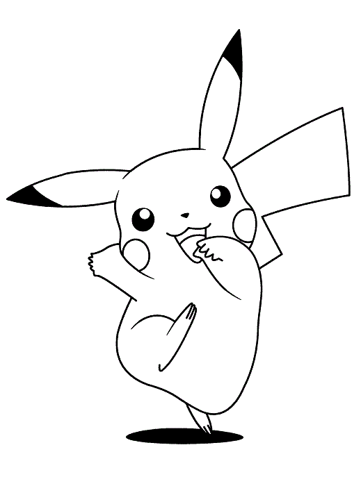 Coloriage Pokemon - Coloriage de Pikachu 2