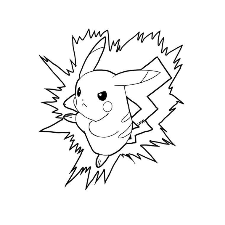 Coloriage Pokemon à imprimer - Pikachu