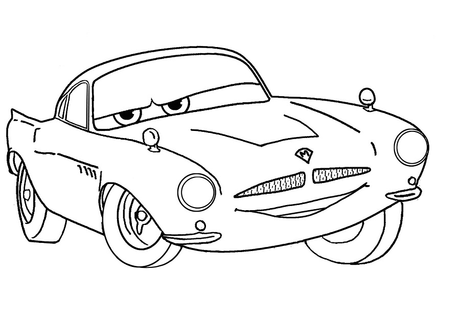 Coloriages Cars et dessins Cars 2 - Coloriage de Finn Mc Missile