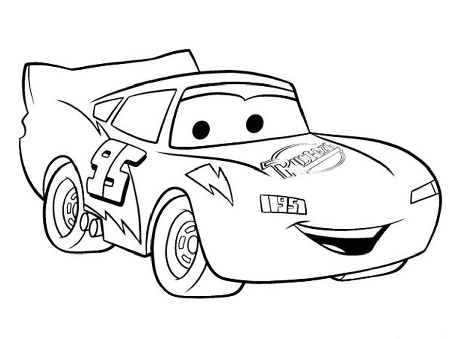Coloriages Cars et dessins Cars 2 - Coloriage de Flash McQueen