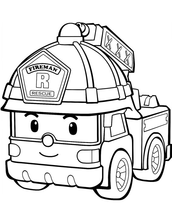 Coloriage et dessin à imprimer Robocar Poli Roy Héli coloriage dessin a imprimer robocar poli roy heli