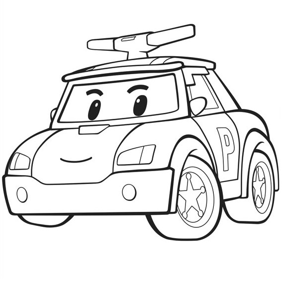 Coloriage et dessin à imprimer Robocar Poli (Roy, Héli...)