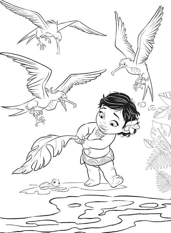 Coloriage Vaiana - Coloriage Vaiana enfant Coloriage Vaiana - Coloriage Vaiana enfant