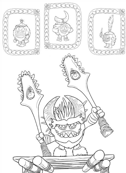 Coloriage Vaiana - La tribu des Kakamoras Coloriage Vaiana - La tribu des Kakamoras