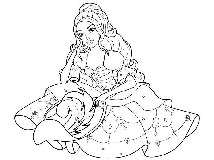 Coloriage Barbie Princesse