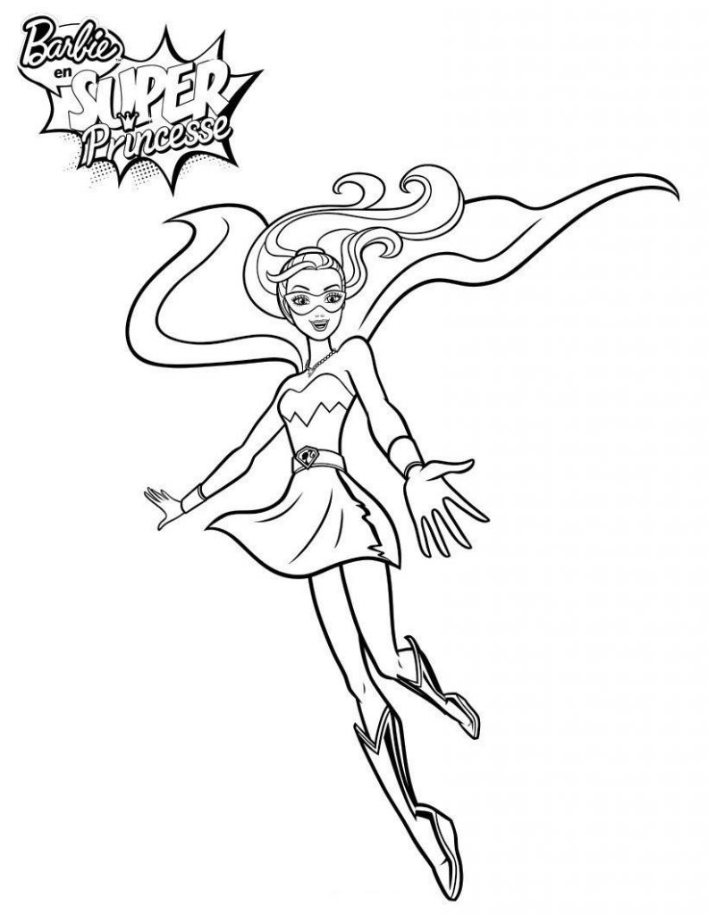 Coloriage Barbie Super princesse