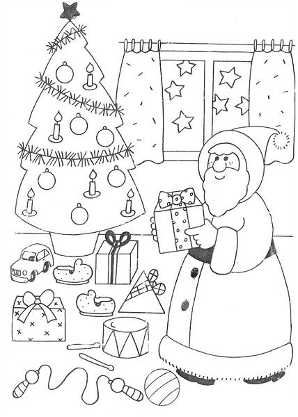 coloriages de noel pere elfes rennes lutins coloriage pour cours natation