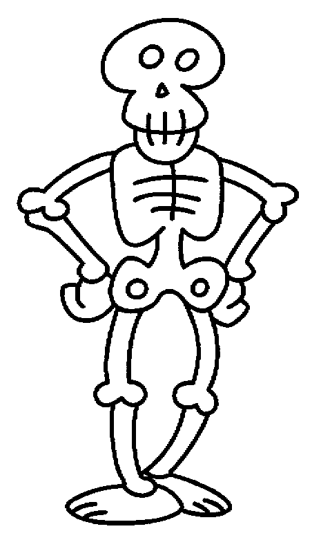 Coloriages Halloween - Coloriage squelette