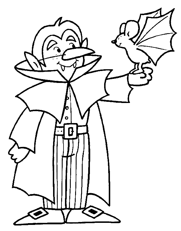 Coloriages Halloween - Coloriage vampire