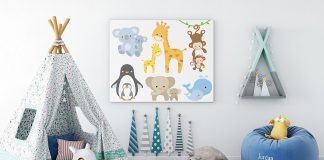 Idée déco de chambre d’enfants le thème des images d’animaux