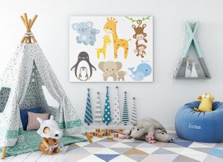 Idée déco de chambre d’enfants le thème des images d’animaux