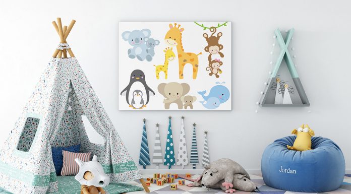 Idée déco de chambre d’enfants le thème des images d’animaux