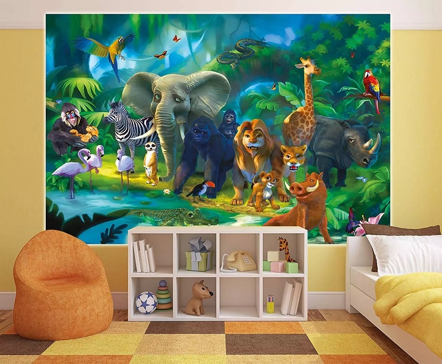 Decoration chambre enfants thème animaux