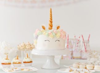 Decoration reussie anniversaire licorne