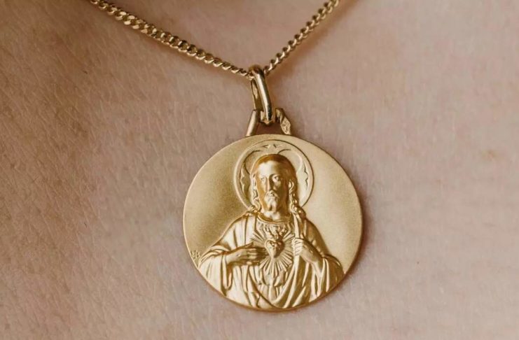 médaille de bapteme embleme valeur papa