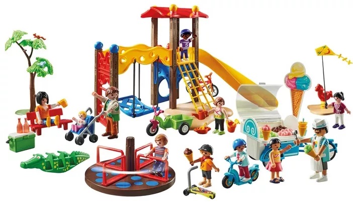 Set playmobil set aire de jeux avec marchand de glaces